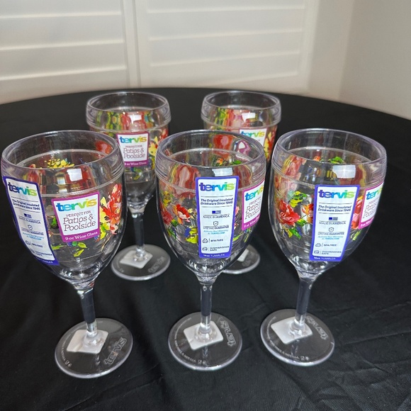 tervis Dining Tervis Fiesta Stem Wine Glasses Rare Five 5 New